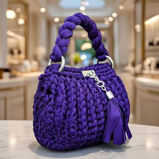 Crochet Tote Bag Pattern PDF – T-Shirt Yarn Bag