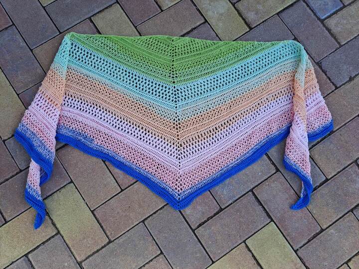 Häkelanleitung flaches Dreieckstuch "C'n'C - Chill and Crochet"