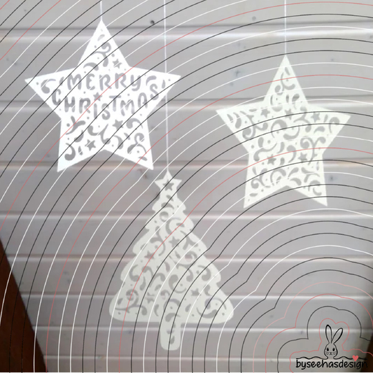Sterne Tannenbaum Plotterdatei SVG DXF