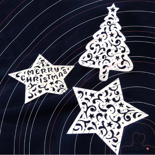 Sterne Tannenbaum Plotterdatei SVG DXF