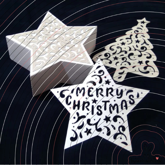 Sterne Tannenbaum Plotterdatei SVG DXF