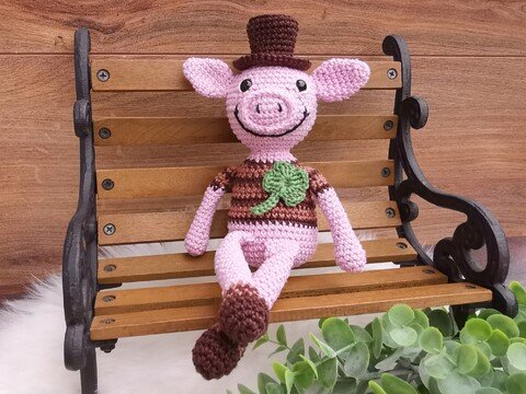 Mr. LUCKY - Häkelanleitung Glücksschwein