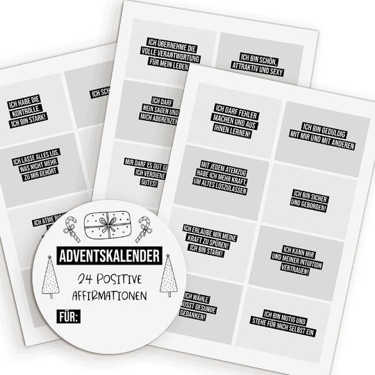 Adventskalender AFFIRMATIONEN Adventskalender zum Ausdrucken digitale Datei