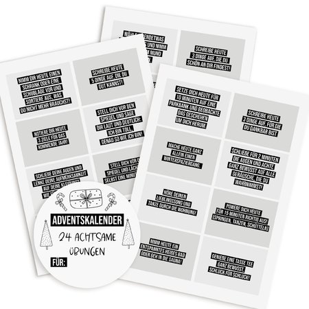 Adventskalender ACHTSAMKEIT Adventskalender zum Ausdrucken digitale Datei D
