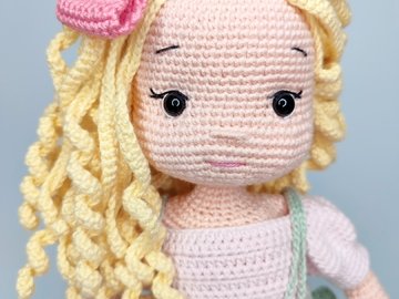 Crochet pattern doll Amigurumi doll Jenny and Bunny PDF English pattern