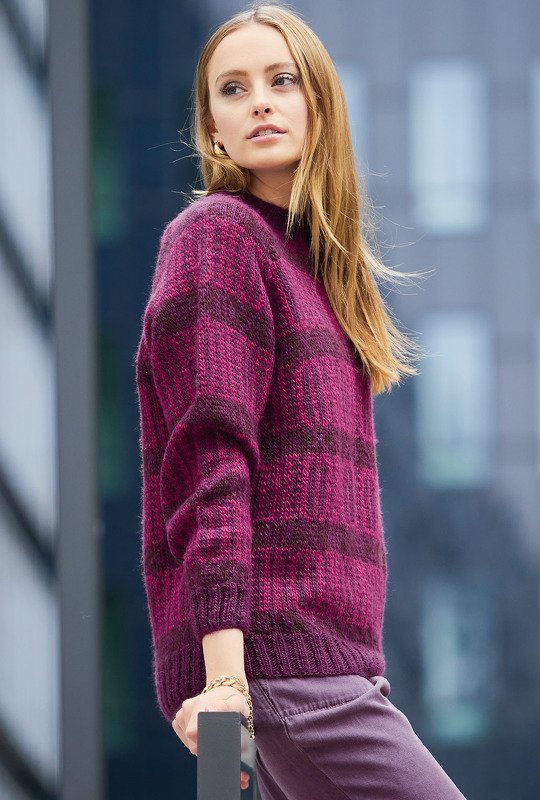 Dreifarbiger Raglanpulli im Jacquardmuster - Bild 2