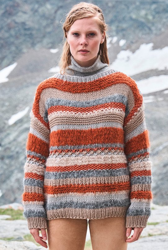 Streifenpulli mit U-Boot-Ausschnitt - Bild 2