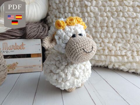 Crochet Pattern, Amigurumi Oli the Sheep