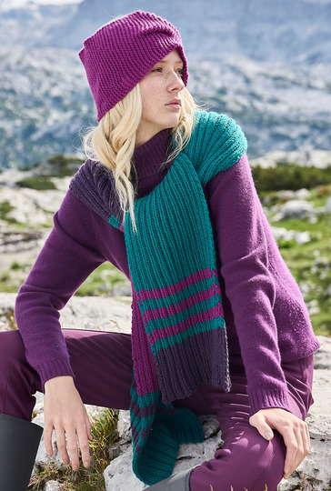 Stirnband und Schal aus hochwertigem Kaschmirgarn