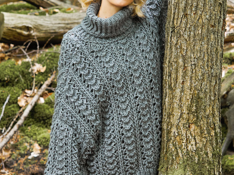 Oversized Pulli in Dunkelgrau