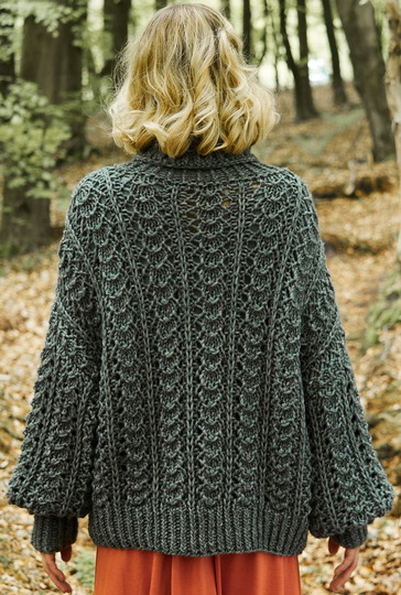 Oversized Pulli in Dunkelgrau