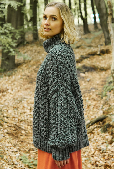 Oversized Pulli in Dunkelgrau