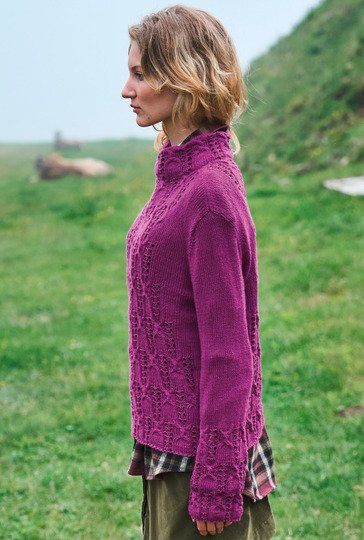 Pulli mit Zopf-Ajour-Strukturen