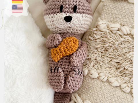 Spieluhr Oskar der Otter - Häkelanleitung / Deutsch & Englisch