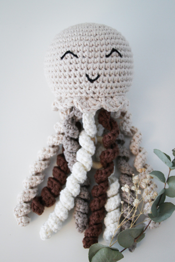 Spieluhr Quinn die Qualle - Häkelanleitung / Deutsch & Englisch