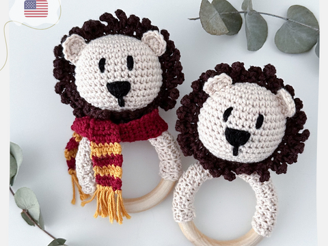 Babyrassel Löwe - Häkelanleitung / Deutsch & Englisch