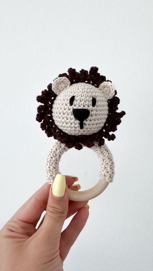 Baby Rattle Lion - Crochet Pattern / English & German