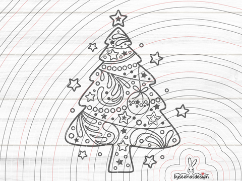 Tannenbaum Plotterdatei SVG DXF