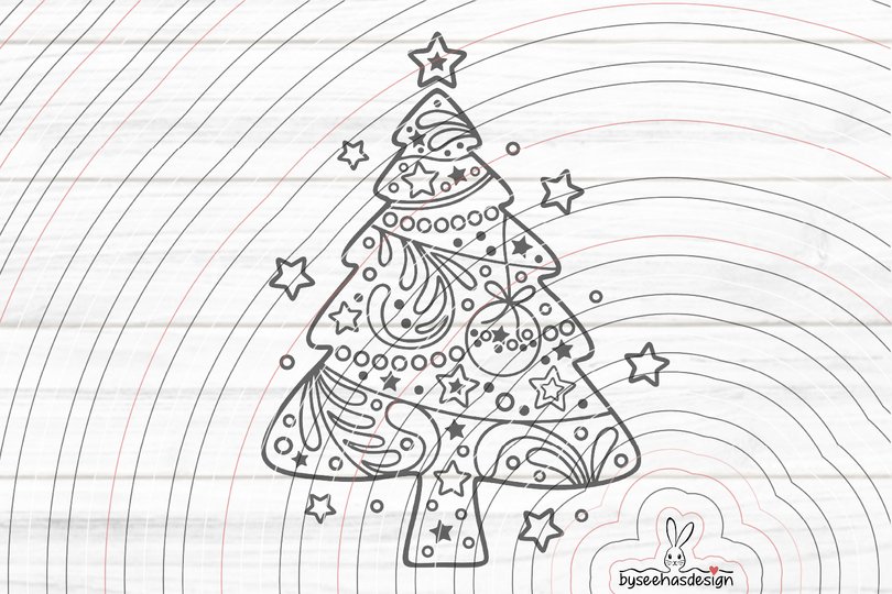 Tannenbaum Plotterdatei SVG DXF
