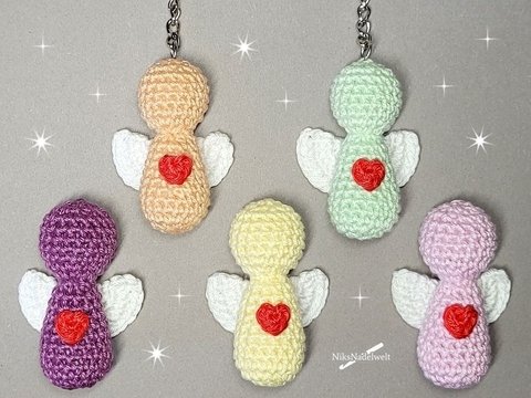 Häkelanleitung - Schlüsselanhänger Mini Schutzengel