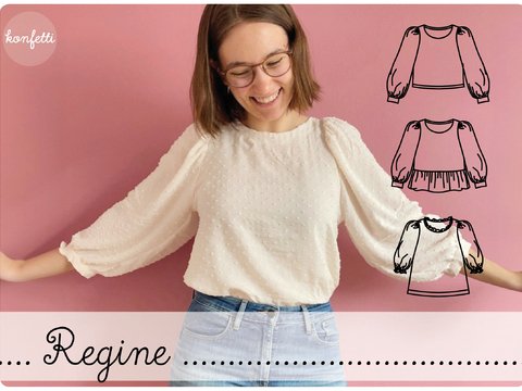 Regine - Bluse mit Puffärmeln