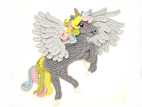 Pegasus crochet pattern applique
