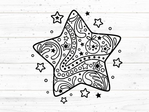 Stern filigran Plotterdatei SVG DXF FCM