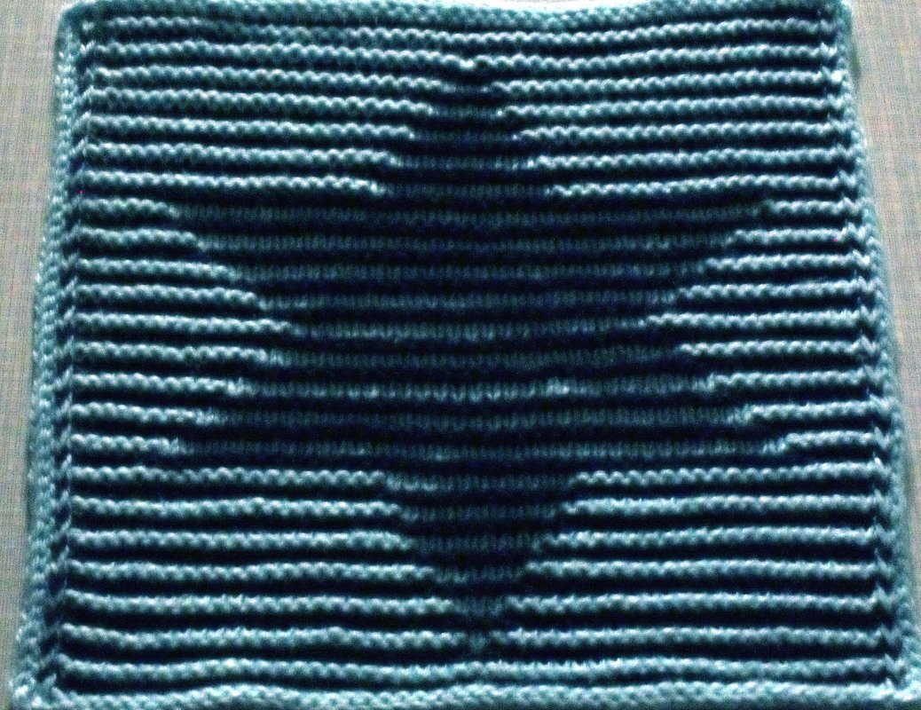 Stern als Deko oder Spüli in Schattenstricktechnik mit dem besonderen Rand