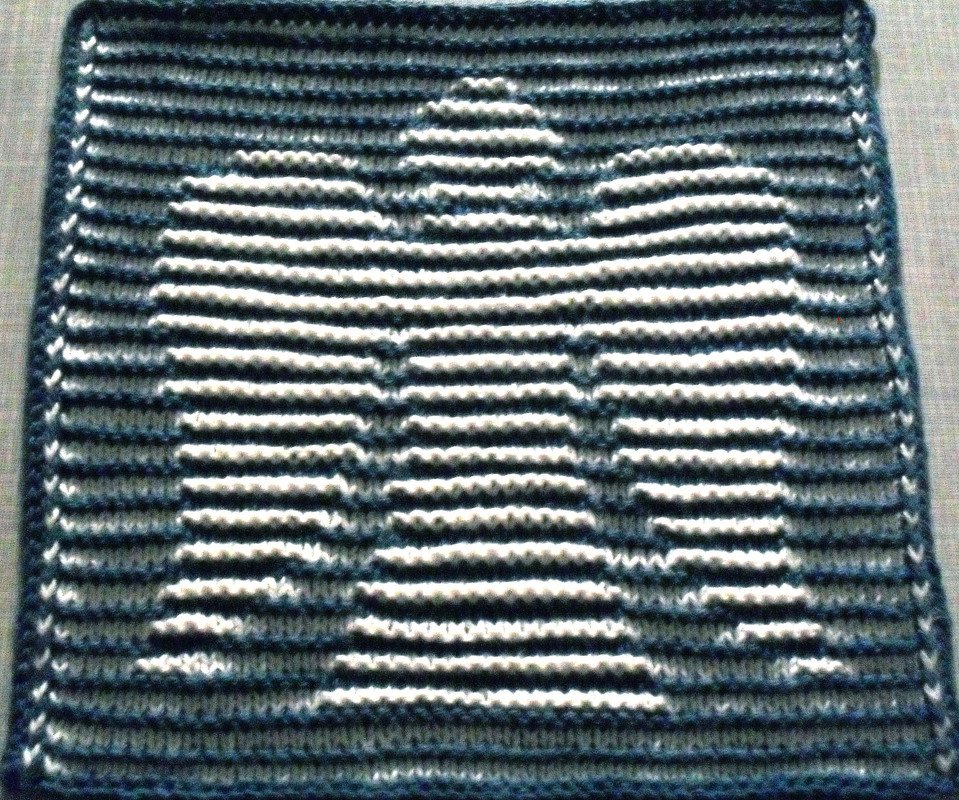 Engel als Deko oder Spüli in Schattenstrickoptik