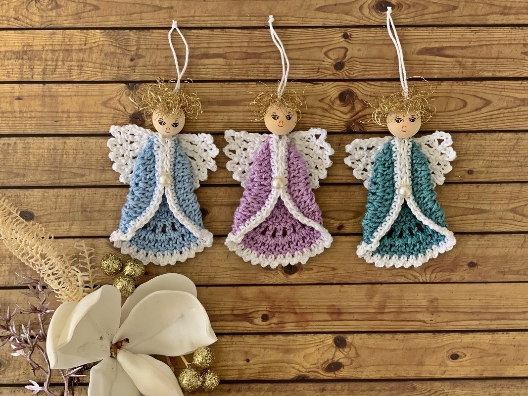 Häkelanleitung bunte Engel, perfekt zur Verarbeitung von Wollresten - Bild 5