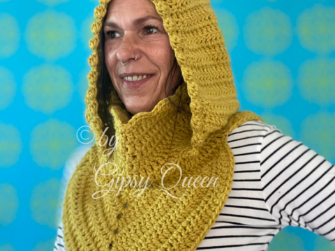 Häkelanleitung  Kapuzenschal Heidi DIY Kapuzenschal Häkeln PDF, Boho Schal