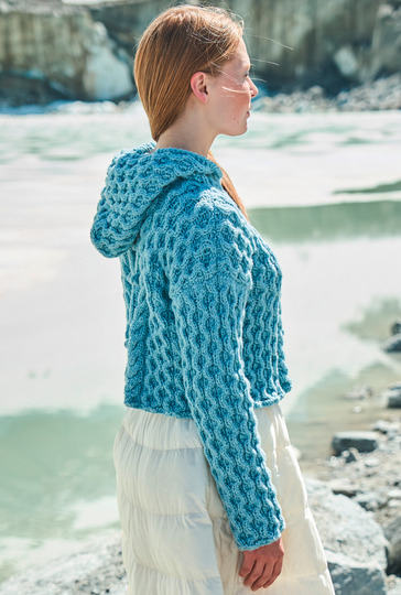 Hoody mit Wabenstrukturen