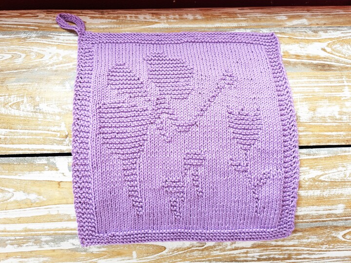 Knitting pattern washcloth / dishcloth "Little Fairy" - easy