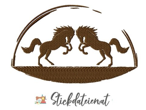 Wildpferde Stickdatei, Pferdestickdatei, Tierstickerei, Wildlife Stickdatei
