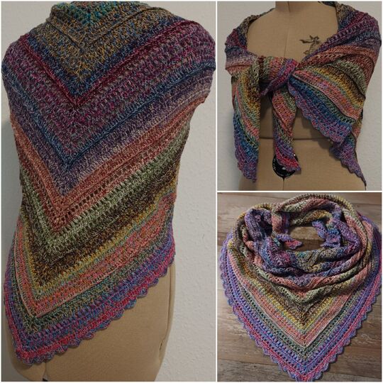 Häkelanleitung für das Dreieckstuch "Denice"