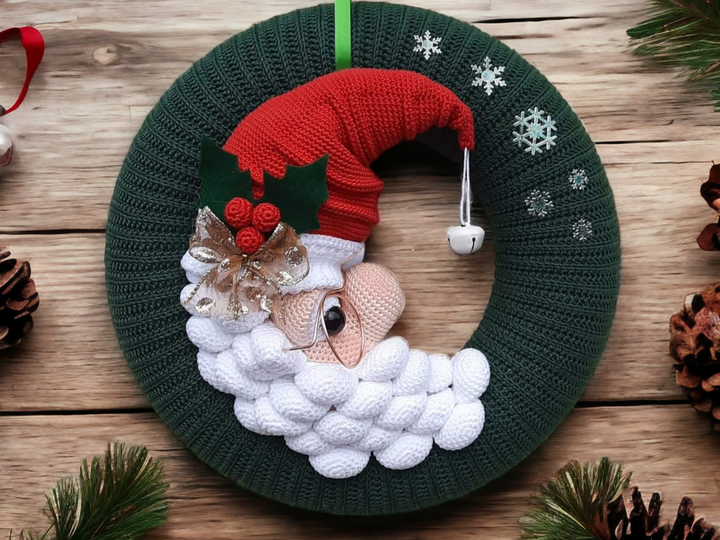 Crochet Pattern Door wreath "Santa Claus"