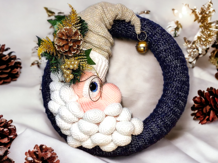 Crochet Pattern Door wreath "Santa Claus"