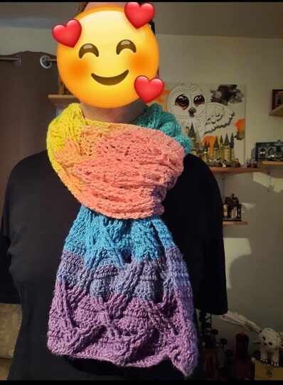 Kuscheliger Zopfschal