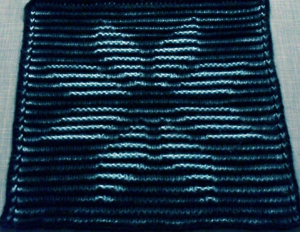 Stern in Schattenstricktechnik als Deko oder Spüli mit dem besonderen Rand