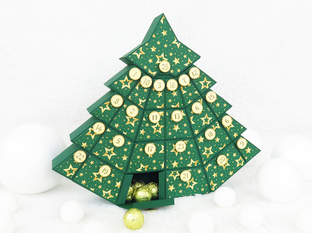 Adventskalender – Weihnachtsbaum – Bastelanleitung und Vorlagen