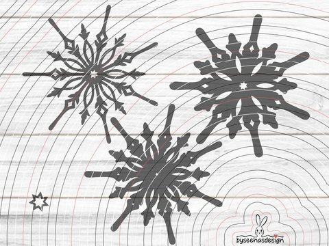 Deko Stern 1 Lagen 3-5 Plotterdatei SVG DXF