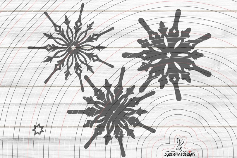 Deko Stern 1 Lagen 3-5 Plotterdatei SVG DXF