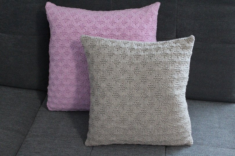 "Little Diamonds" Kissenhülle stricken PDF-Anleitung