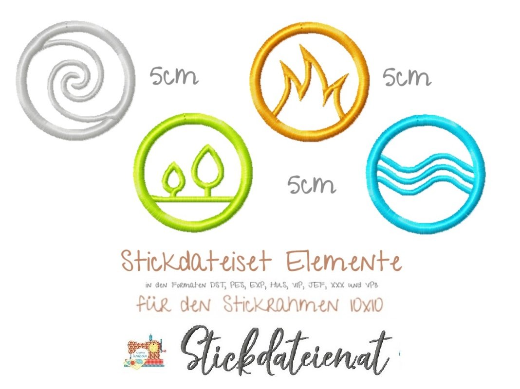Stickdatei Elemente, Stickdateiset, Maschinensticken, Stickdatei Paket