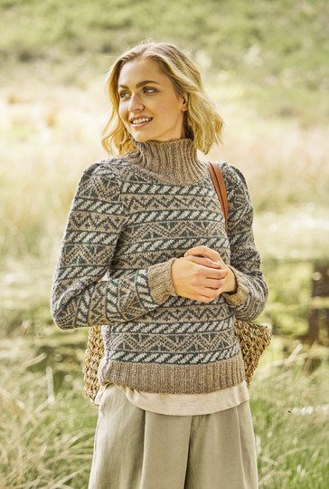 Rollkragenpulli im Fair-Isle-Style