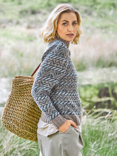 Rollkragenpulli im Fair-Isle-Style