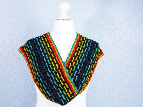 Loop-Schal „Kunterbunt“ - Strickanleitung