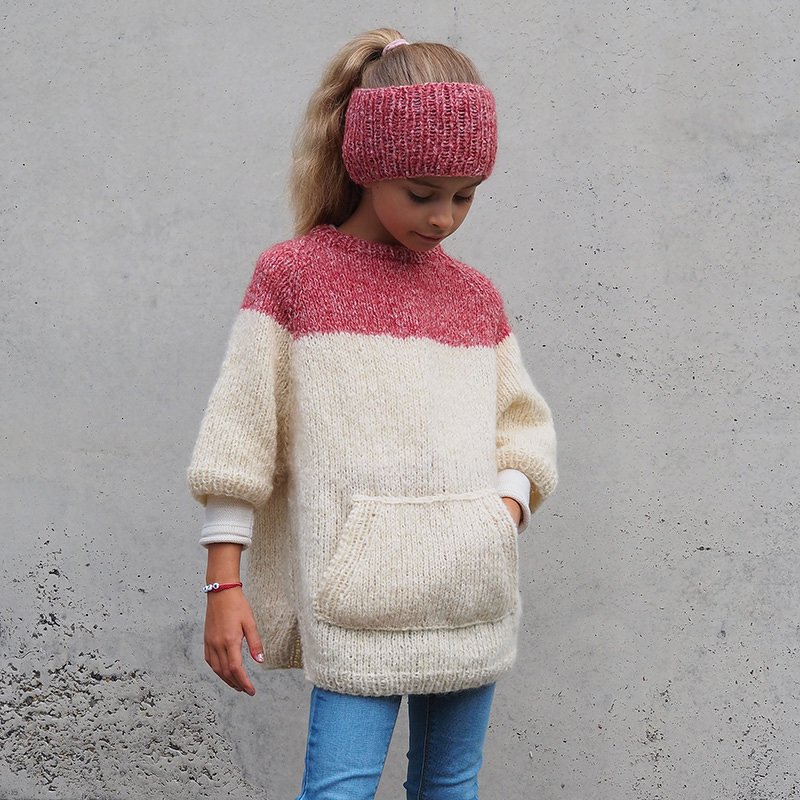 Strickanleitung Kinderponchopullover mit Stirnband "Hamina" 764131 - Bild 2