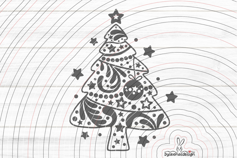 Tannenbaum einfach Plotterdatei SVG DXF
