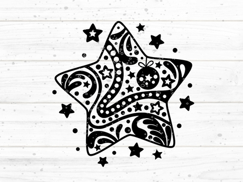 Stern einfach Plotterdatei SVG DXF FCM